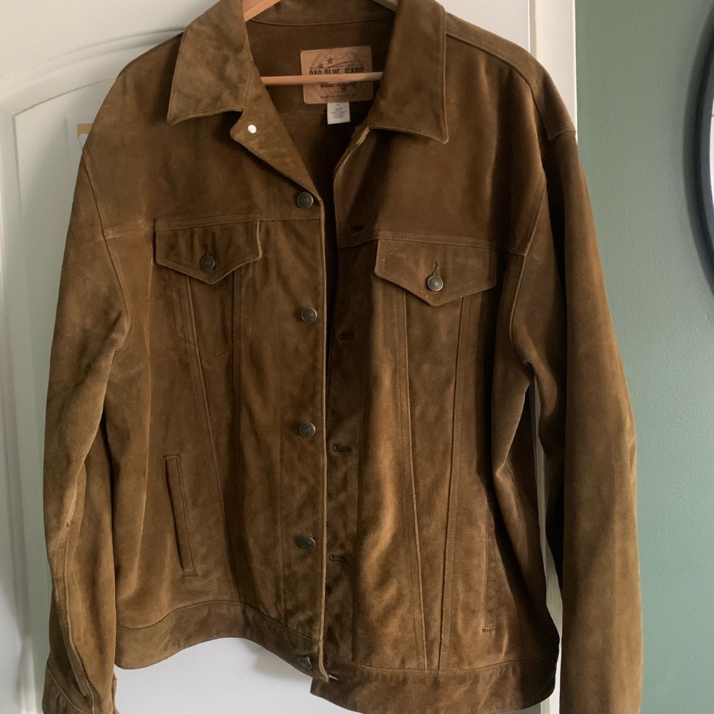 Suede trucker jacket XL